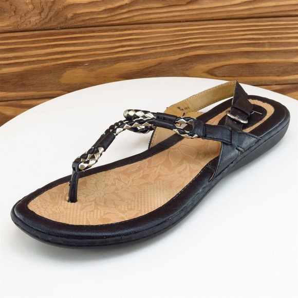 Born Concept Size 10 Sandal‎ Thong Black Synthetic Women M - Picture 1 of 10
